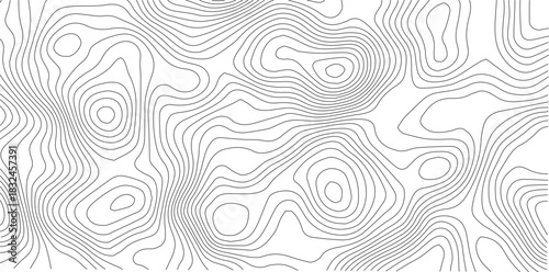 Abstract Topographic background. Geographic line map. Wavy pattern design. Paper texture imitation of a geographical map shades. Vector illustration. Topographic gradient line map. Abstract circle li	