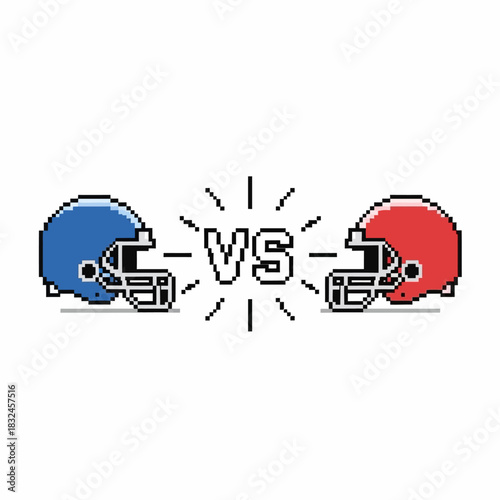 Pixel Art Showdown Blue vs