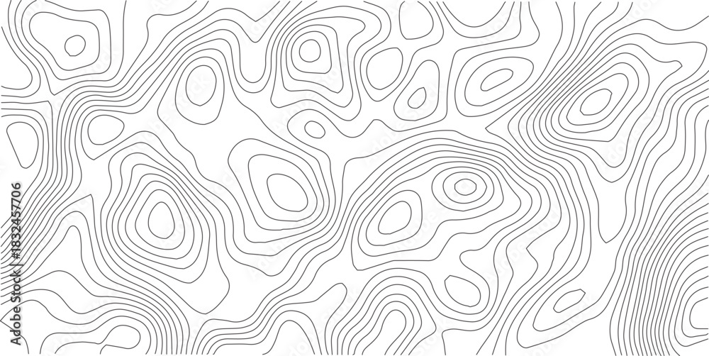 Fototapeta premium Abstract Topographic background. Geographic line map. Wavy pattern design. Paper texture imitation of a geographical map shades. Vector illustration. Topographic gradient line map. Abstract circle li 