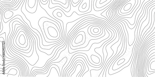 Abstract Topographic background. Geographic line map. Wavy pattern design. Paper texture imitation of a geographical map shades. Vector illustration.	