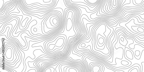 Abstract Topographic background. Geographic line map. Wavy pattern design. Paper texture imitation of a geographical map shades. Vector illustration.	
