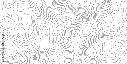 Abstract Topographic background. Geographic line map. Wavy pattern design. Paper texture imitation of a geographical map shades. Vector illustration.	