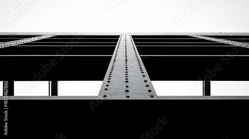 Architectural minimalism featuring a bridge section with geometric design