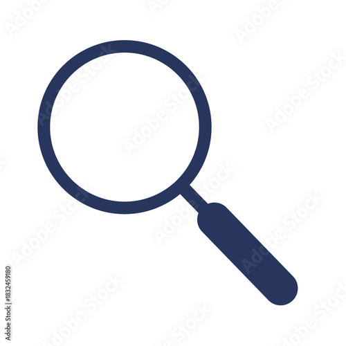 Magnifying glass icon, Vector magnifying glass color blue