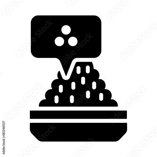 Plastic Pellet Icon - Solid Black