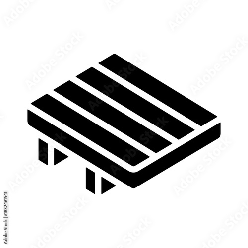 Pallet Icon - Solid Black