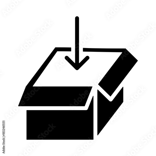 Packaging Icon - Solid Black