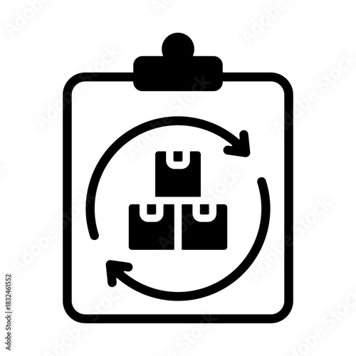 Inventory Icon - Solid Black