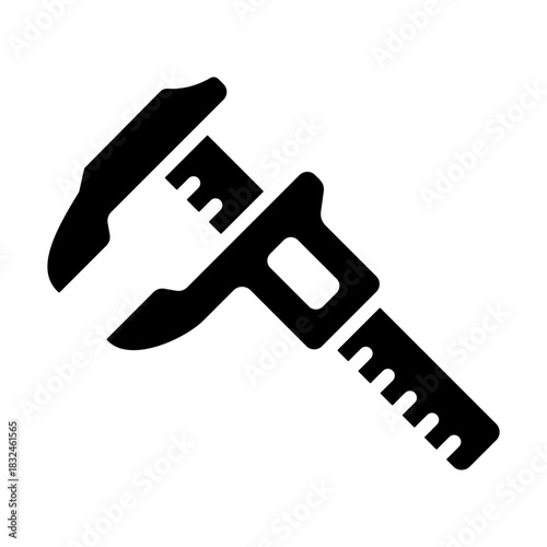 Caliper Icon - Solid Black