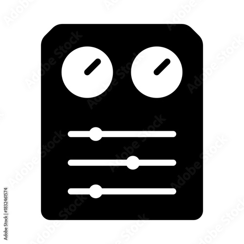 Control Panel Icon - Solid Black