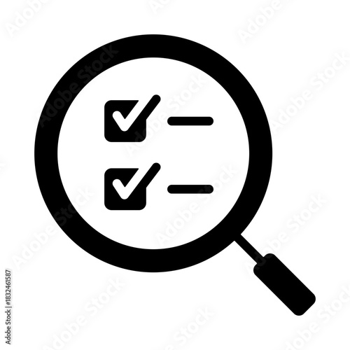 Inspection Icon - Solid Black