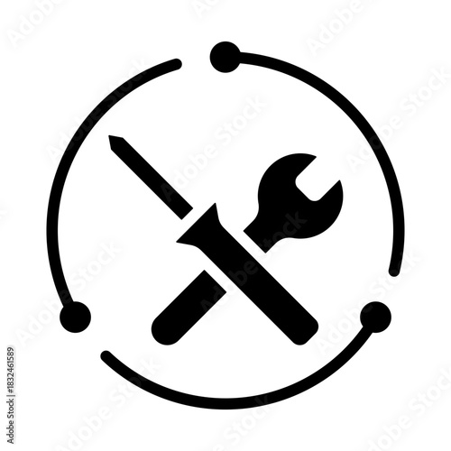 Maintenance Icon - Solid Black