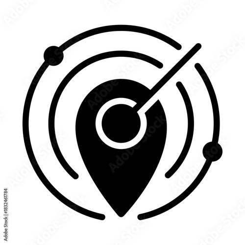 Tracking Icon - Solid Black