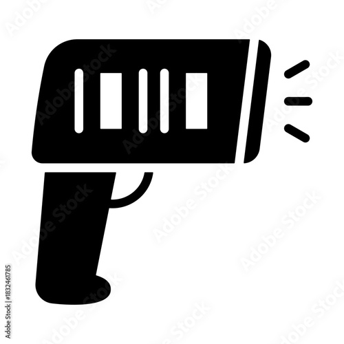 Barcode Icon - Solid Black