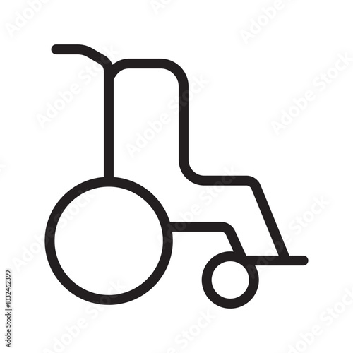 Inclusive Wheelchair icon collection featuring clear accessibility and mobility symbols for healthcare, clinics and public services