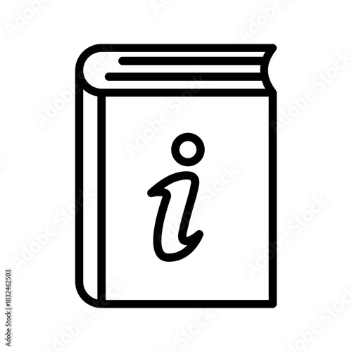 Outline Book Information Manual Tutorial Icon
