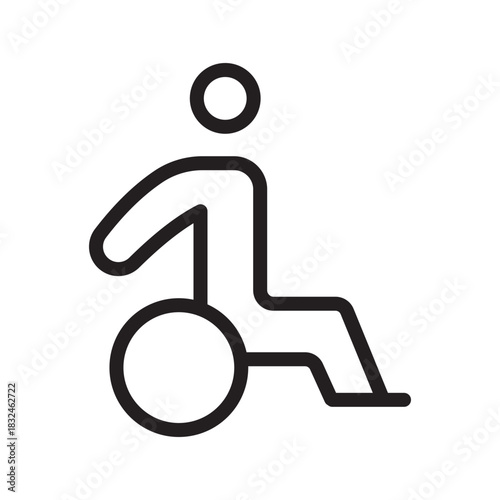 Inclusive Wheelchair icon collection featuring clear accessibility and mobility symbols for healthcare, clinics, and public services