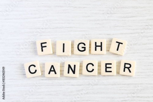 Close up shot of some plastic letter blocks spelling 