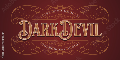 Vintage Western Dark Devil Text Effect