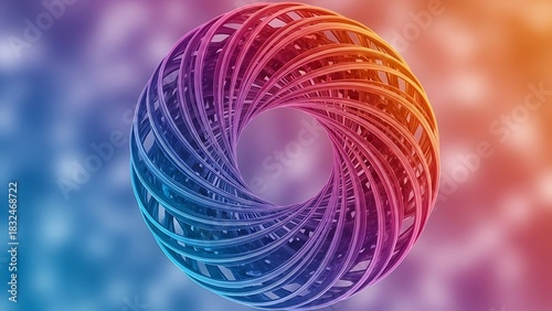 Experience a mesmerizing visual journey with this elegant, swirling abstract design, perfect for adding a modern, vibrant touch to any creative project or futuristic branding initiative