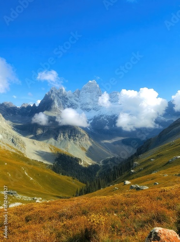 Alpine vista, autumnal hues