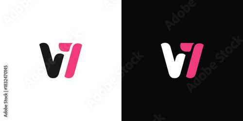 Modern and unique W7 letter logo design
