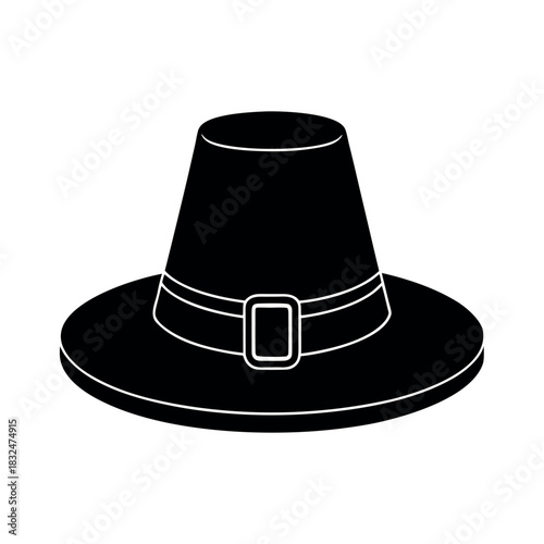 Pilgrim Hat Vector Illustration