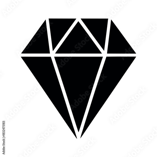 Diamond Shape Silhouette Vector Illustration