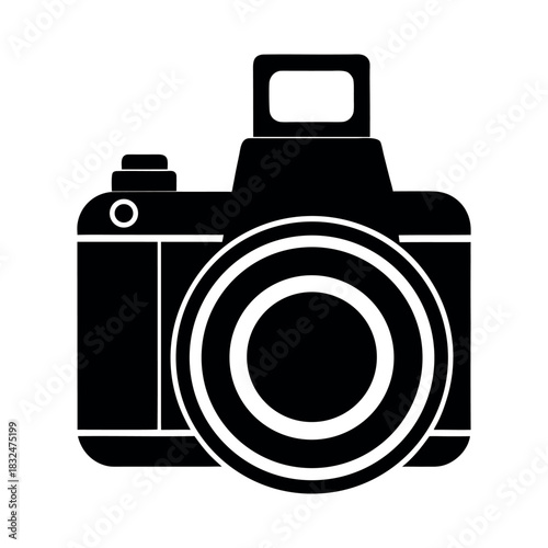 DSLR Camera Silhouette Vector Illustration
