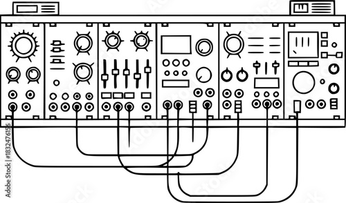 Modular Synth Rack Icon Versatile Electronic Music Production Tool

