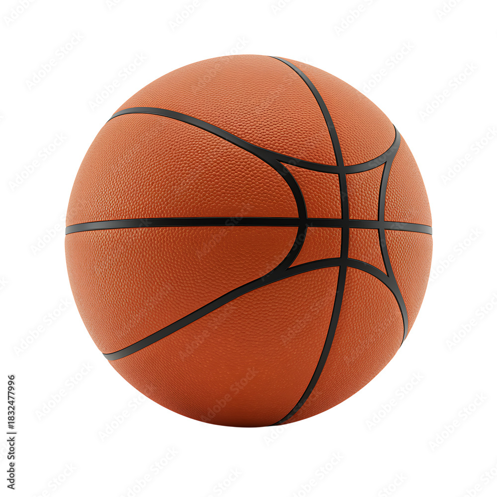 Obraz premium Basketball isolated on black background a sporty object for recreation