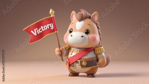 3D Render of a Horse Warrior General in Armor