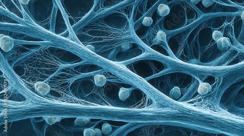 The fungal hyphae are distributed in the avian muscle cells, forming a lattice-like pattern.