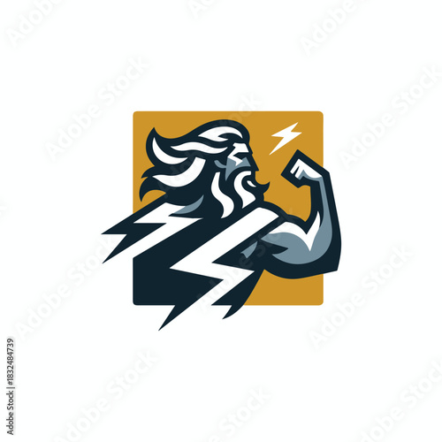 Mythical God of Thunder Logo