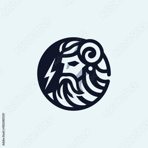 Mythical God of Thunder Logo