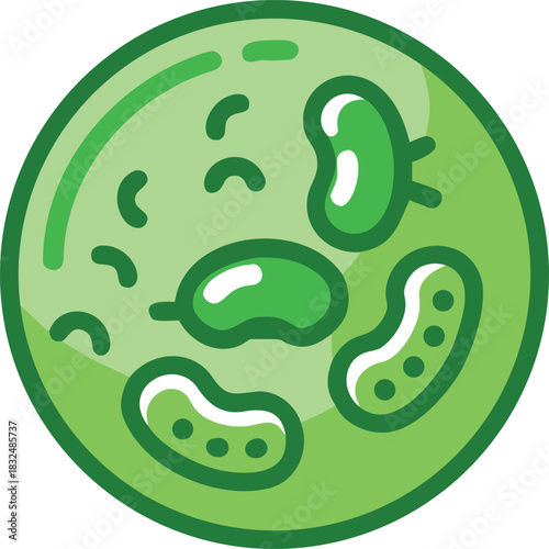 Green leaves design of yin yang symbol vector illustration concept