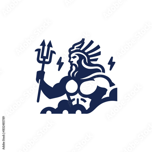 Mythical God of Thunder Logo