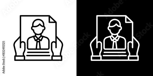 Job Application Icon Vector Illustration. Designed For Creative Flexibility In Light And Dark Versions. 