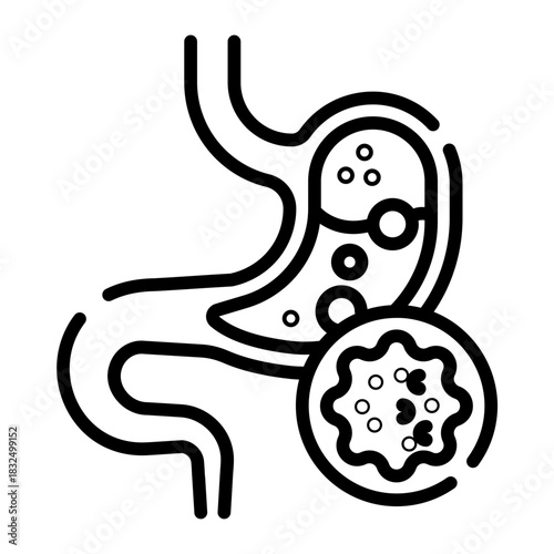 Stomach cancer icon