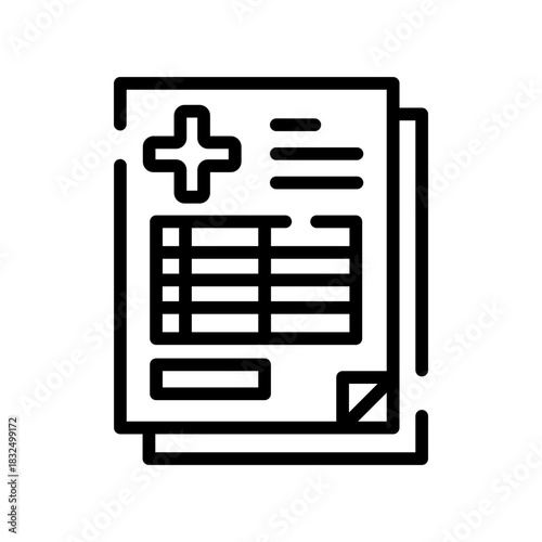 Medical test invoice icon