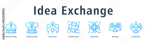 Idea Exchange Web Banner Outline Gradient
