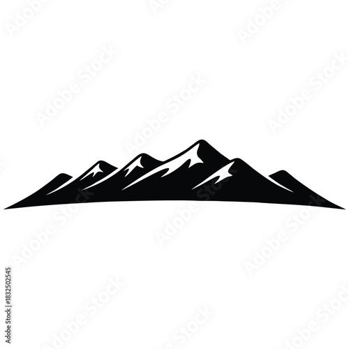 Dramatic mountain range silhouette evokes strength and rugged outdoor adventure