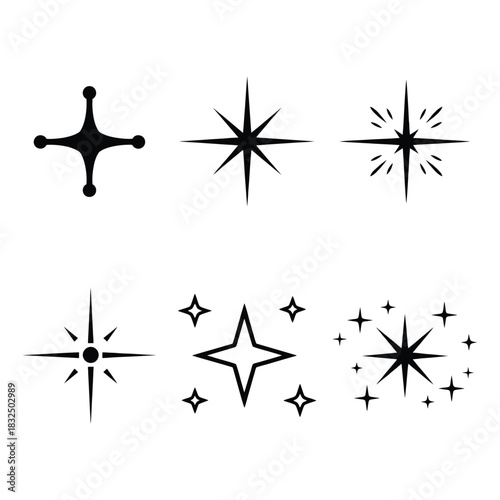 Sparkling starbursts glitter in a celestial array for your next dreamy design