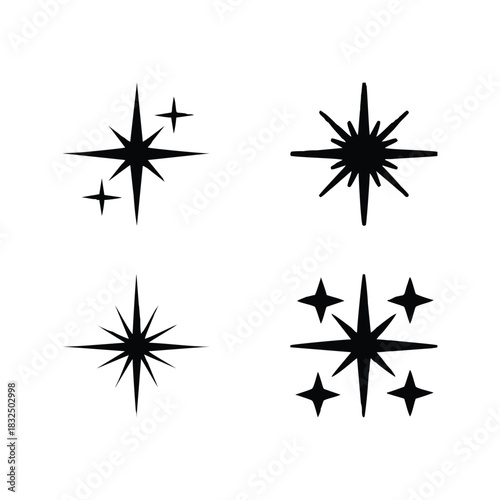 Sparkling stars collection great for adding a touch of magic and elegance to your design