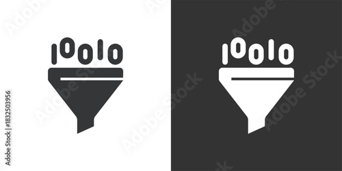 Data Filter icon. Solid glyph series icon