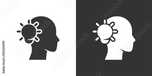 Intellectual Insight icon. Solid glyph series icon