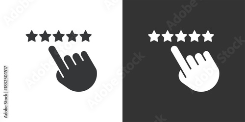 Rating icon. Solid glyph series icon