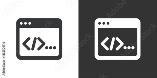 Web Development icon. Solid glyph series icon