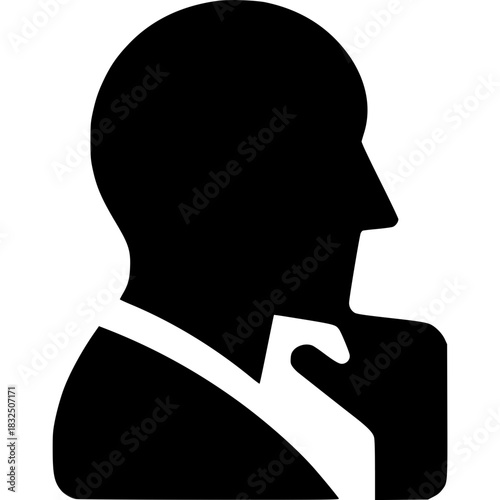 The Thinker Icon Vector