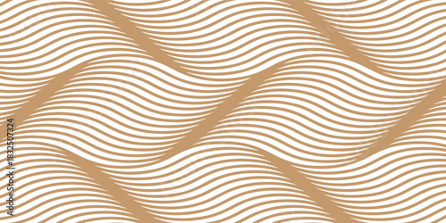 Brown Wavy Pattern Background With Repeating Curves For Modern Design And Texture.vector eps10